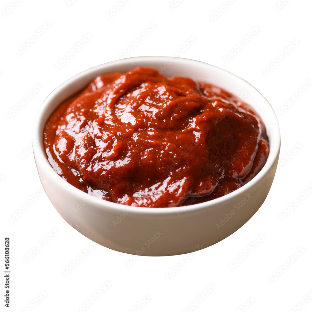 Korean gochujang (red chili paste), spicy and sweet fermented condiment in Korean food Korean gochujang (red chili paste), spicy and sweet fermented condiment in Korean food