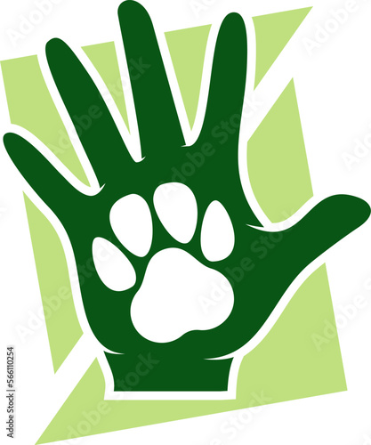 Square shape with hand and pet foot mark