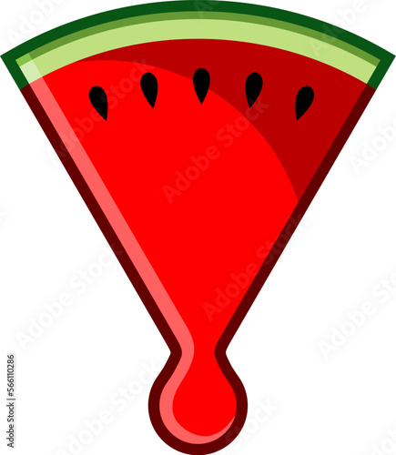 Slice water melon with liquid drop