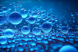  Blue Gel Bubbles Abstract Background, Oxygen Concept. Created with Generative AI Technology
