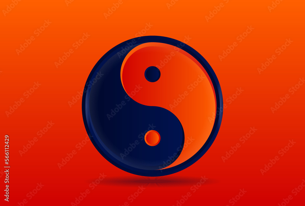 yin and yang symbol. The sign of the two elements. yin and yang symbol. The sign of the two elements.