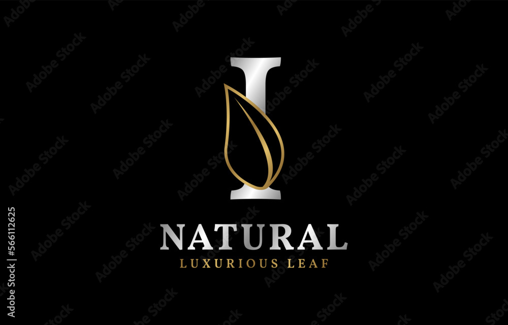 letter I natural luxurious leaf letter I natural luxurious leaf