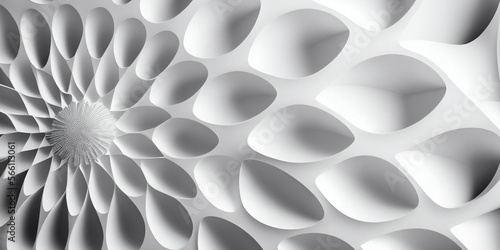 Wallpaper Mural Modern wallpaper abstract white. 3d rendering of white abstract geometric background. Scene for advertising, technology, showcase, banner, cosmetic, fashion, business, presentation. Torontodigital.ca
