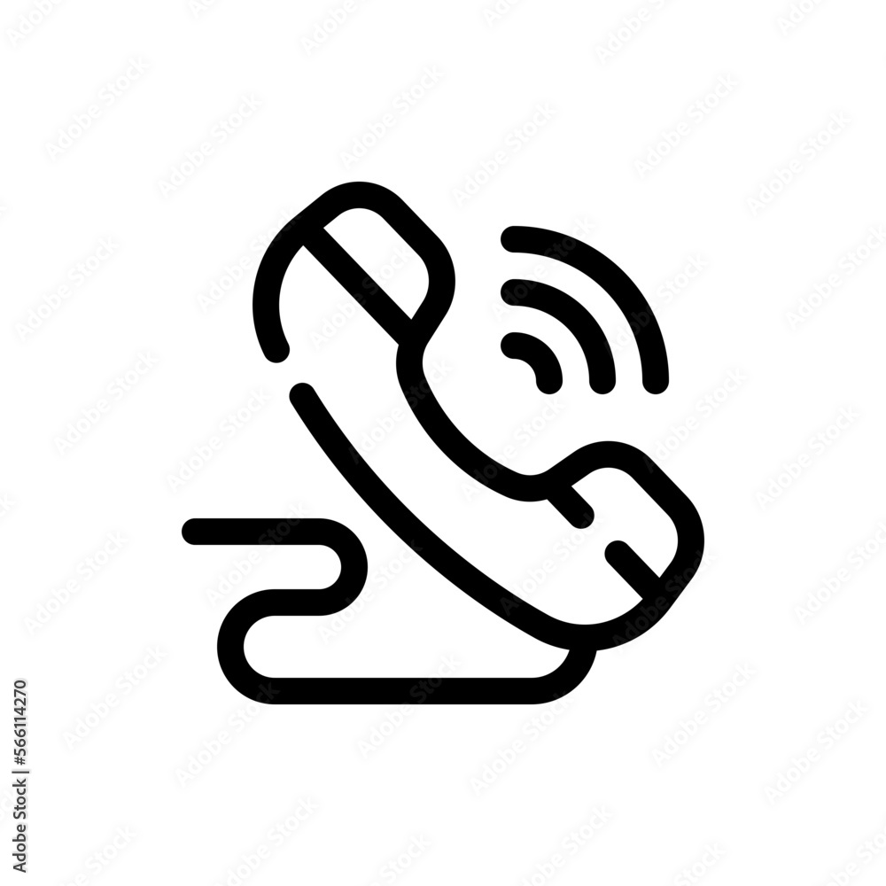 Naklejka premium phone call line icon