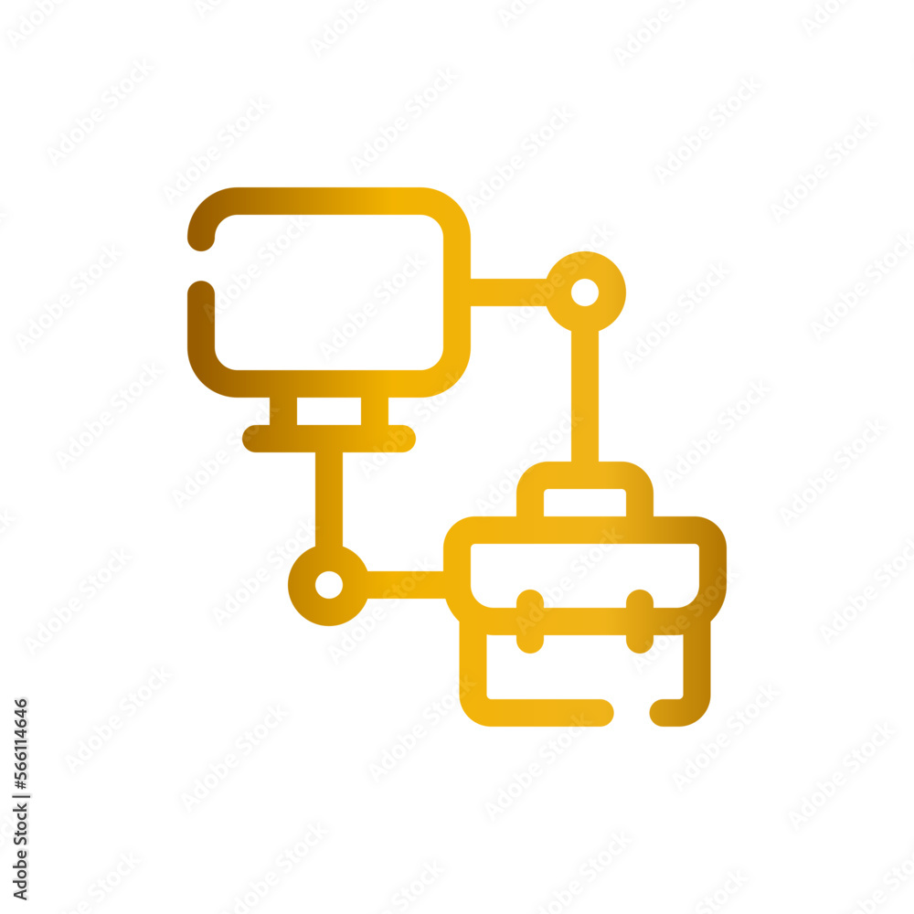 telecommuting gradient icon telecommuting gradient icon