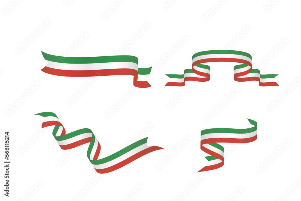 flag ribbon with palette colors of italy country for independence day celebration decoration flag ribbon with palette colors of italy country for independence day celebration decoration
