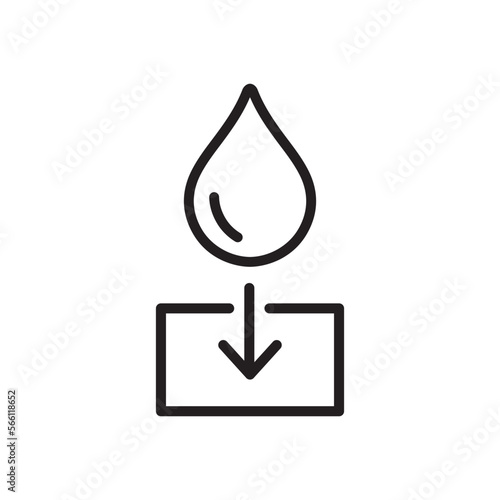 Absorption icon. Outline absorption vector icon for web design isolated on white background