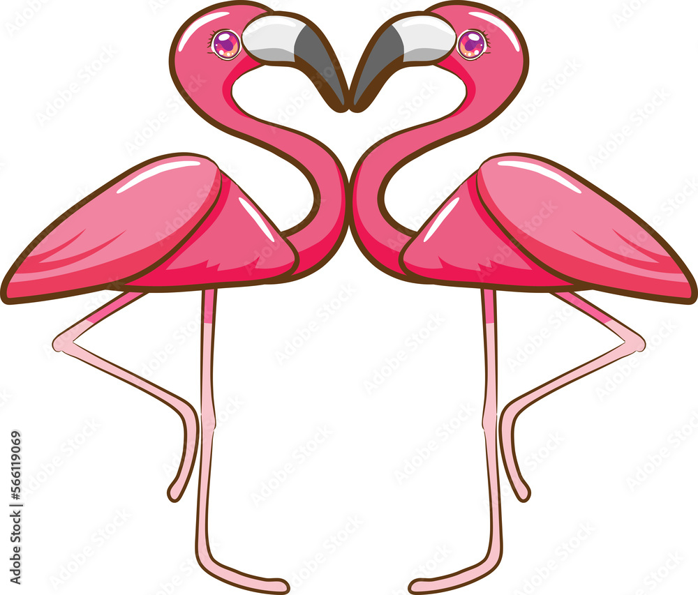 Obraz premium Flamingo png graphic clipart design