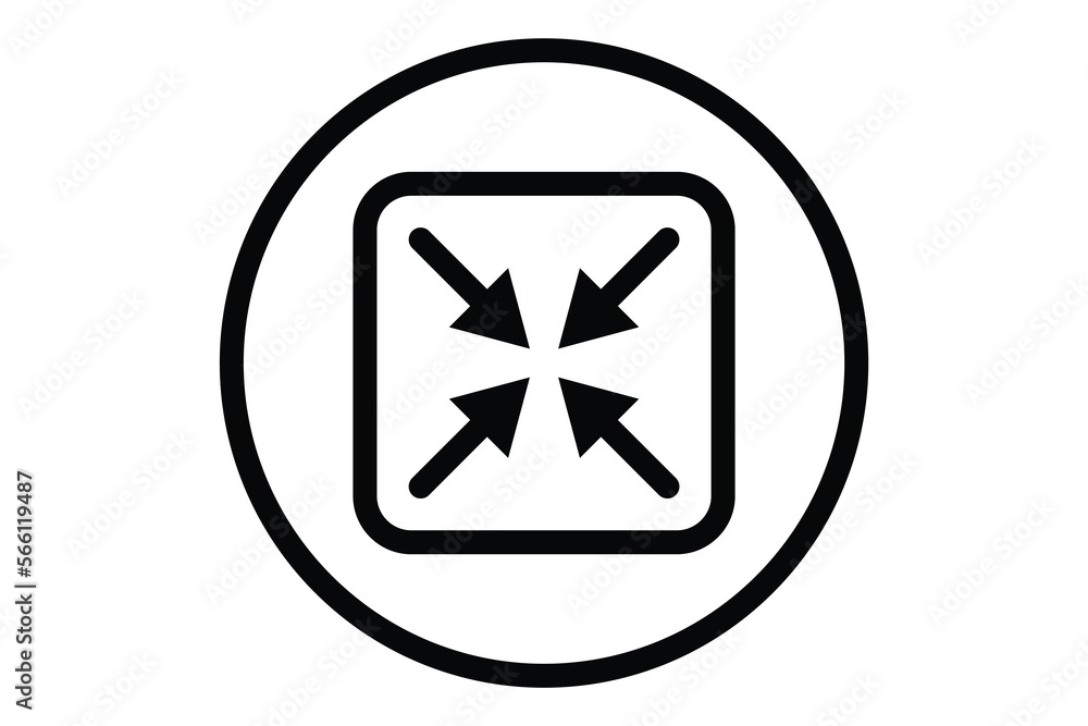Minimize icon illustration. icon related to music player. Line icon style. Simple vector design editable Minimize icon illustration. icon related to music player. Line icon style. Simple vector design editable