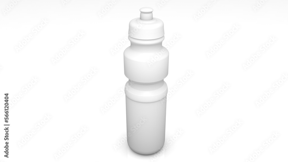 Botella Blanca de Plástico 3D Botella Blanca de Plástico 3D