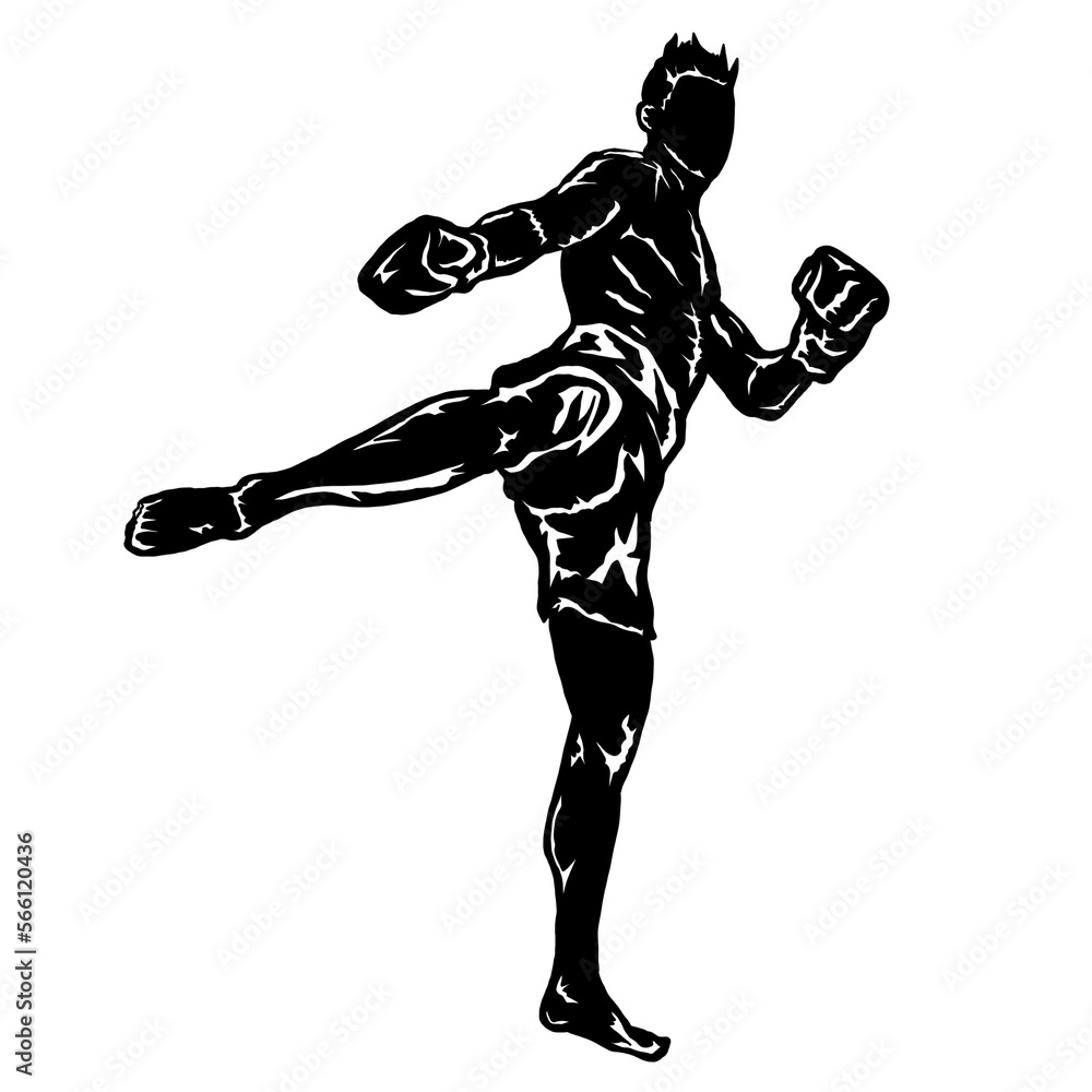 Fototapeta premium muaythai illustration