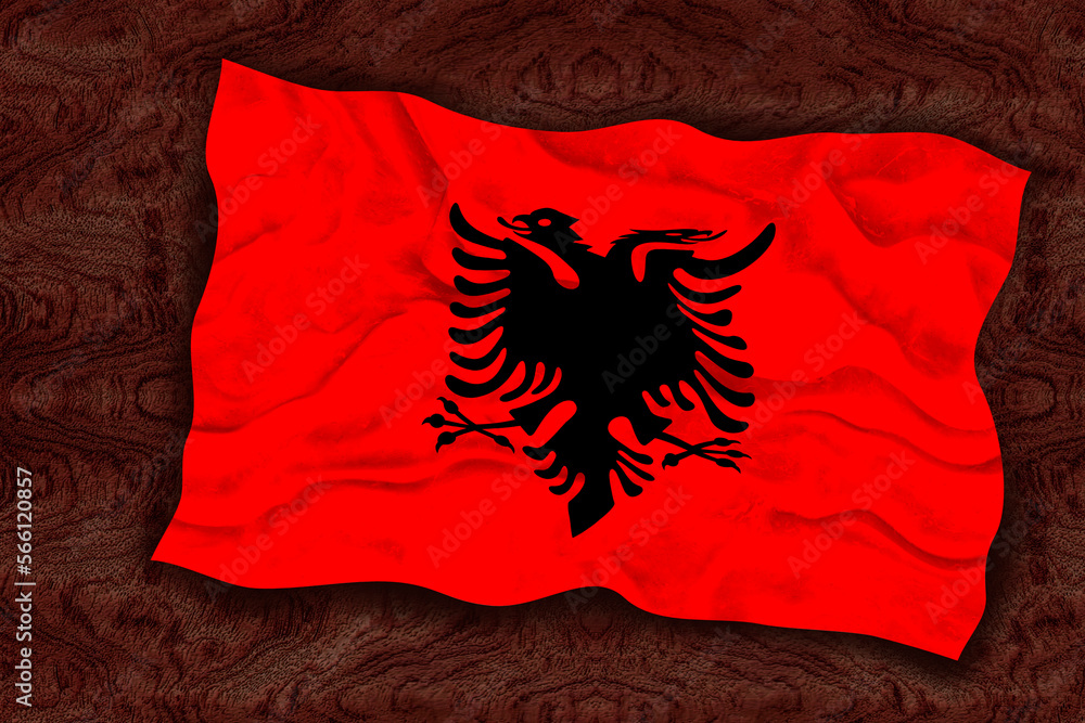 National flag of Albania. Background with flag of Albania National flag of Albania. Background with flag of Albania