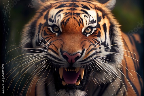 angry tiger with Generative AI