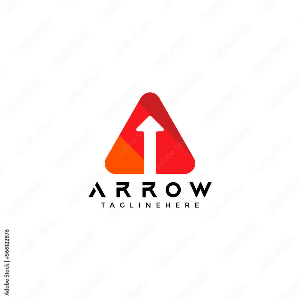 Fototapeta premium Arrow with Arrowhead for Archer Archery Outdoor Apparel Gear Hunter logo design with gradient color
