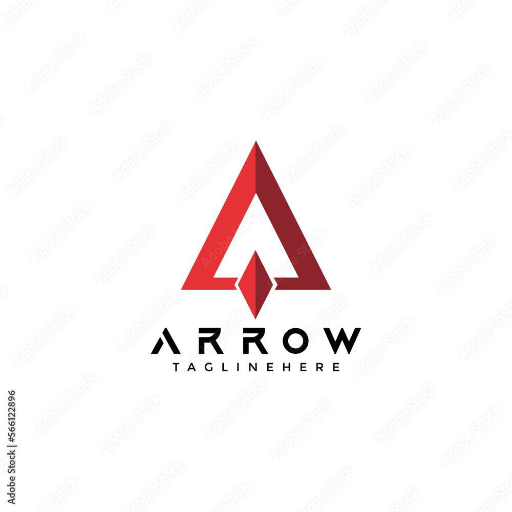 Arrow with Arrowhead for Archer Archery Outdoor Apparel Gear Hunter logo design with gradient color Arrow with Arrowhead for Archer Archery Outdoor Apparel Gear Hunter logo design with gradient color