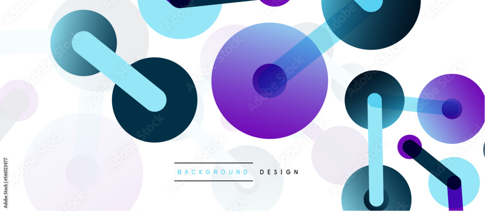 Abstract background. Round dots connected by lines. Trendy techno business template for wallpaper, banner, background or landing Abstract background. Round dots connected by lines. Trendy techno business template for wallpaper, banner, background or landing