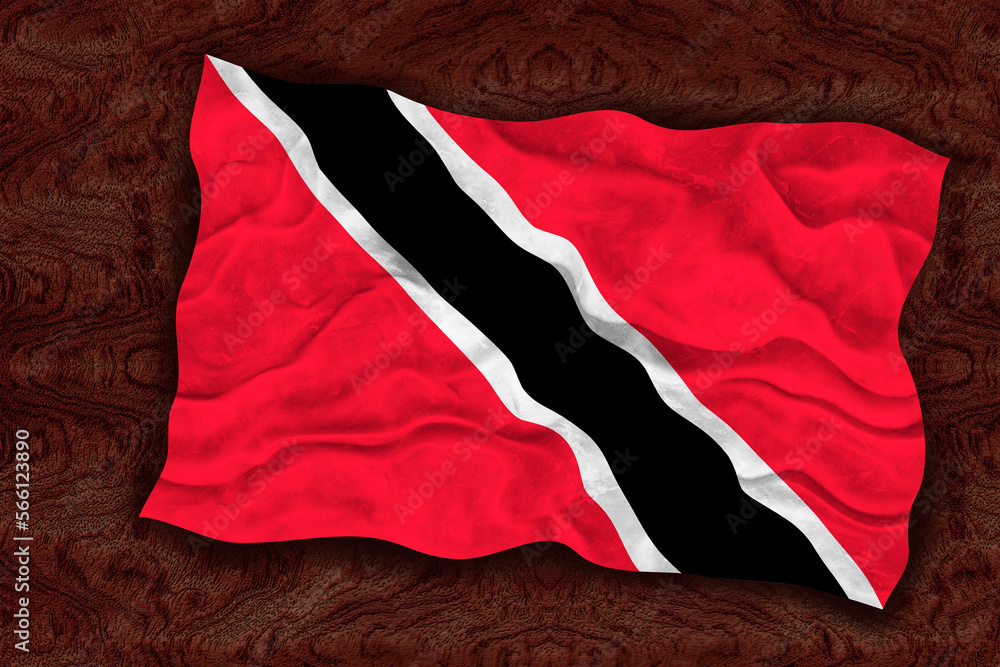 Fototapeta premium National flag of Trinidad and Tobago. Background with flag of Trinidad and Tobago.