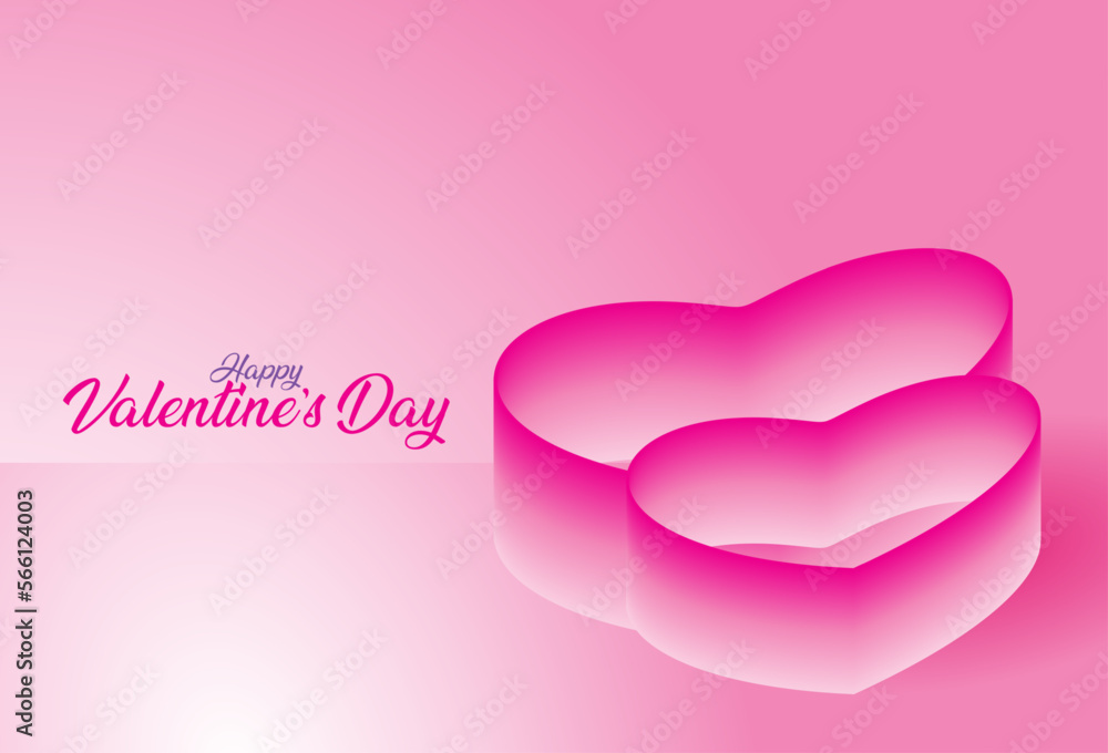 Valentine's day background with pink heart shape Valentine's day background with pink heart shape