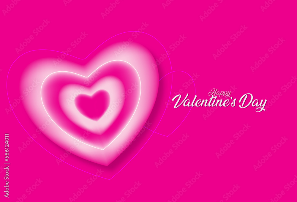 Happy Valentine's day background. Love in pink with cute elements.