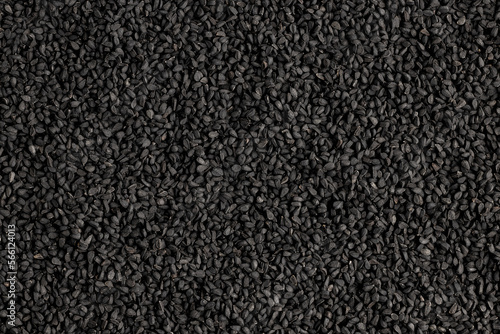 black cumin seeds as background top view