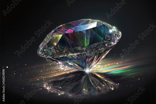 sparkling diamond with Generative AI