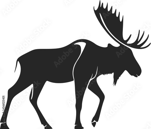 Boost your brand with this moose logo. © BLACK AND WHITE LOGO