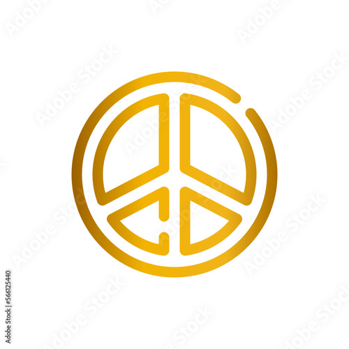 peace gradient icon