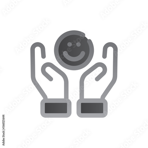 smile two tone gradient icon