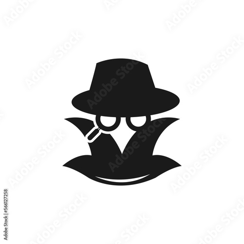 Incognito Spy Silhouette Logo The man of detective icon design. The man of detective design inspiration.