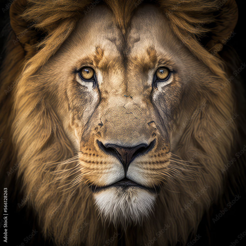 portrait of a lion portrait of a lion
