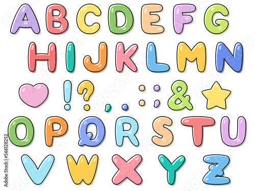 風船文字　アルファベット大文字セット