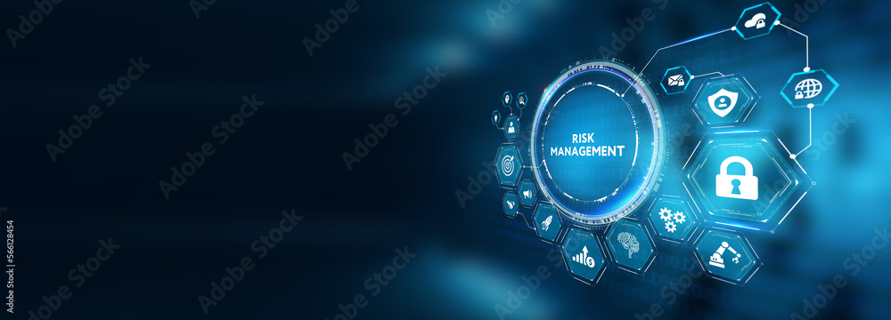 Risk Management and Assessment for Business Investment Concept. Business, Technology, Internet and network concept. 3d illustration Risk Management and Assessment for Business Investment Concept. Business, Technology, Internet and network concept. 3d illustration