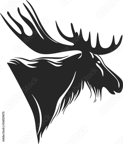 Elevate your brand with a minimal moose logo.