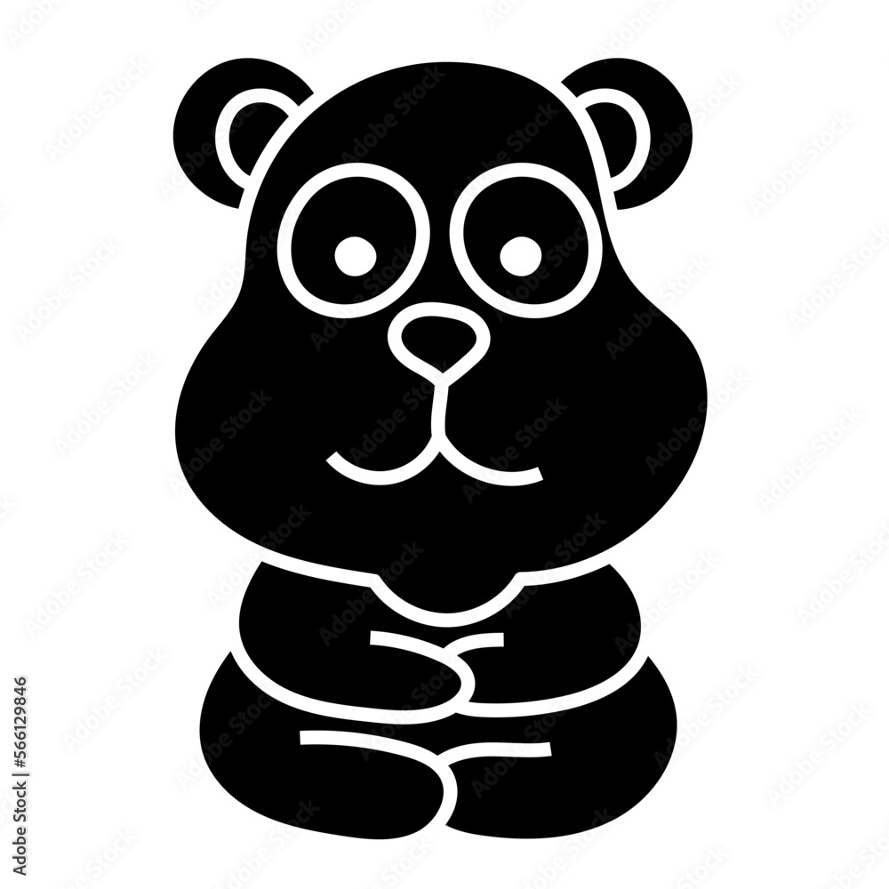 Naklejka premium PANDA glyph icon