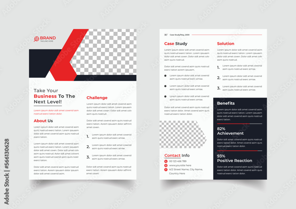 Obraz premium Creative case study template design