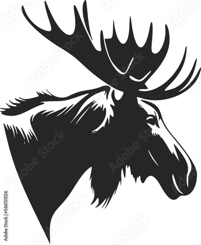 Boost your brand with a simple moose logo. photo