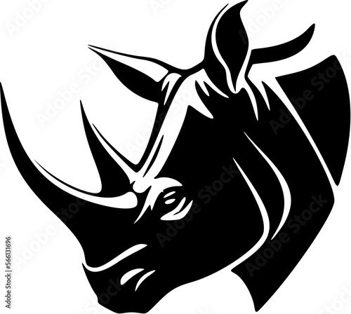 Unleash the power of your brand with a minimalistic rhino head logo.
