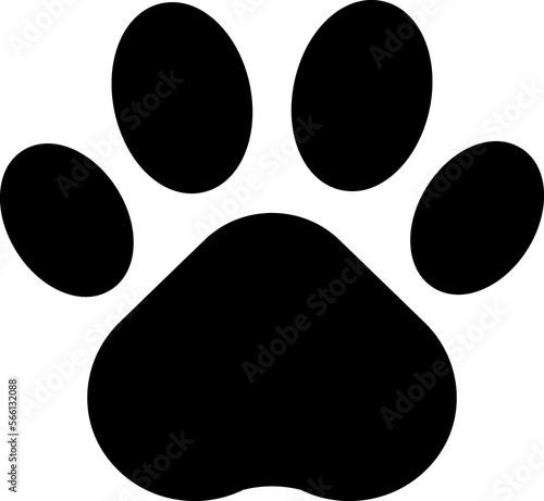 Dog paw print simple icon