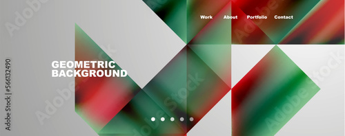Trendy minimal geometric composition abstract background. Triangle fluid bright colors backdrop. Vector Illustration For Wallpaper, Banner, Background, Card, Book Illustration, landing page