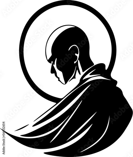 Boost your brand with a stylish monk logo.