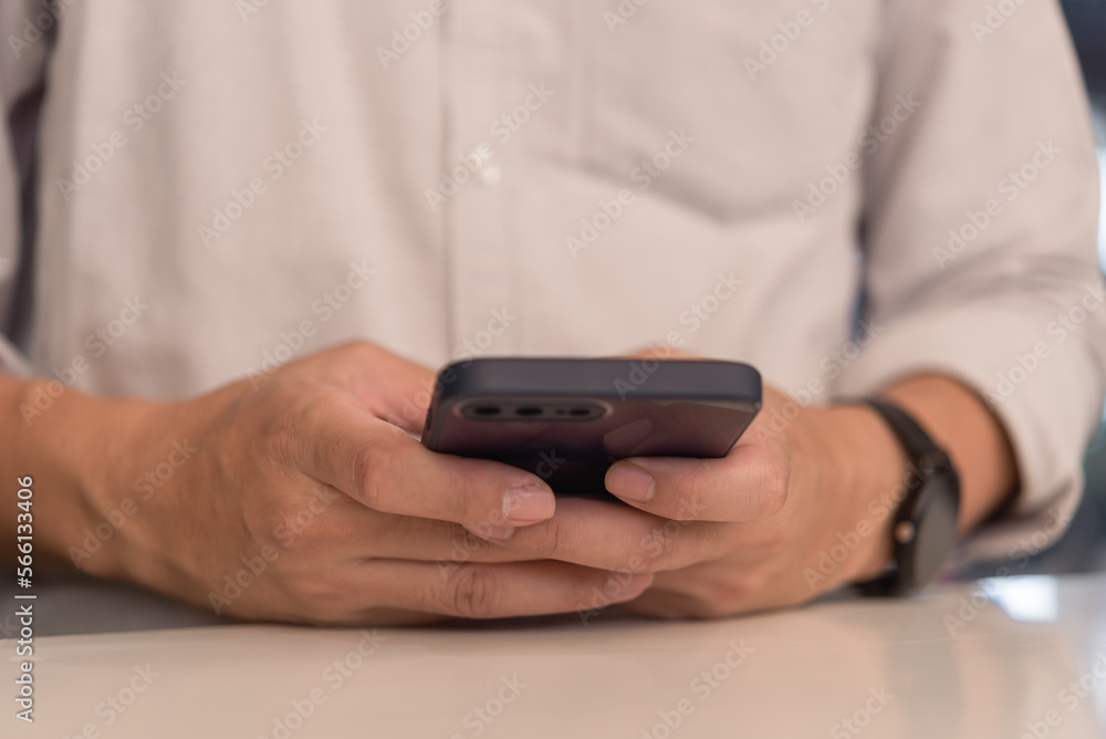 man using mobile smart phone.Digital technology communications concept. man using mobile smart phone.Digital technology communications concept.
