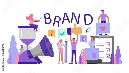 Business branding and marketing concept. Business People character vector design.