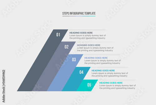 Triangle, pyramid chart infographic flat vector diagram for presentations	