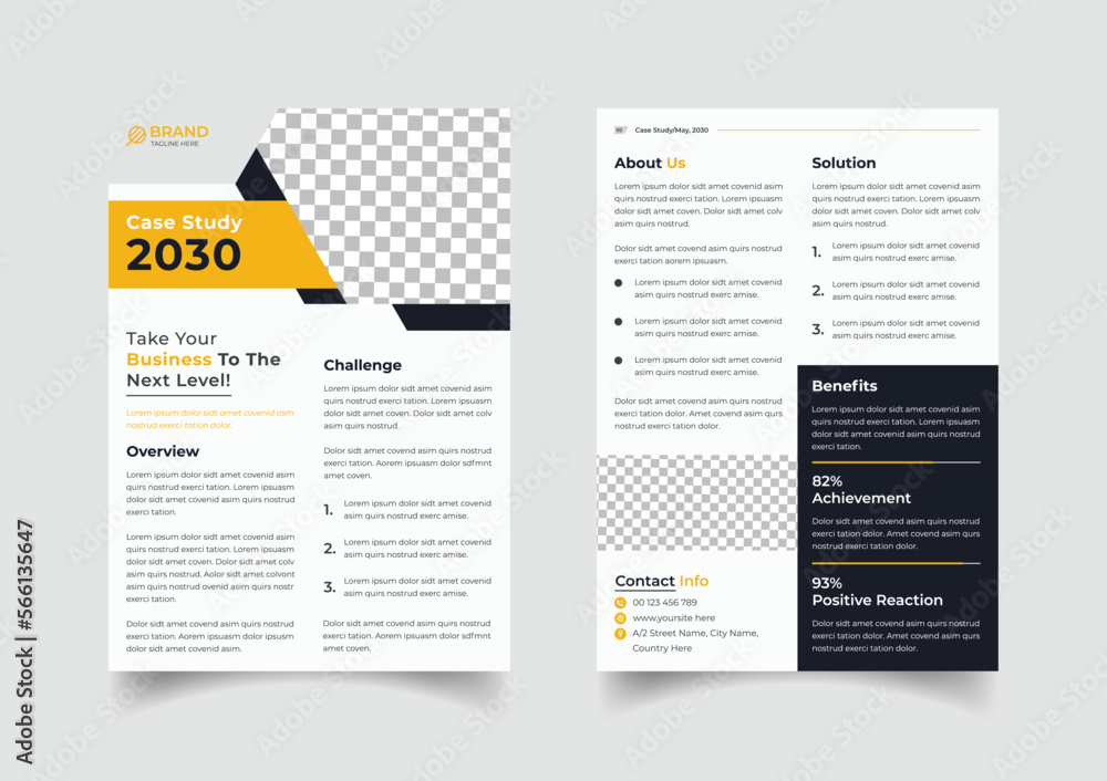 Business case study template design Business case study template design