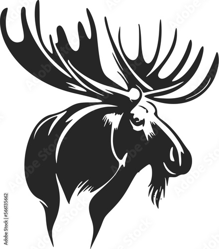 Boost your brand with a minimalistic moose logo.