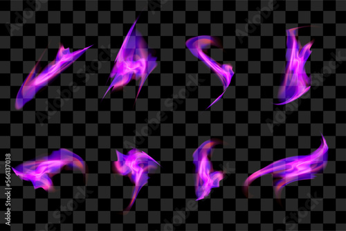 Purple burning shape flame sign. Blank triangle fire with electric power around frame lights. The best stock photo image orange electric power