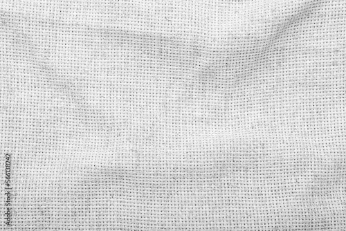 Texture of white fabric as background, closeup