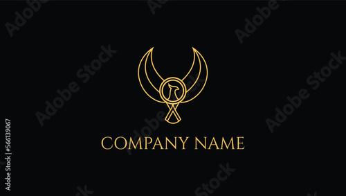 Phoenix Lineart silhouette Logo Icon