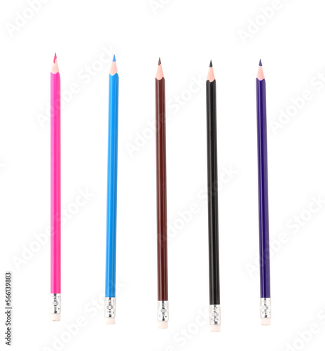 Set of colorful pencils on ...