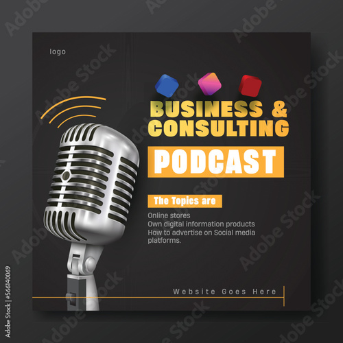 Podcast cover art design.